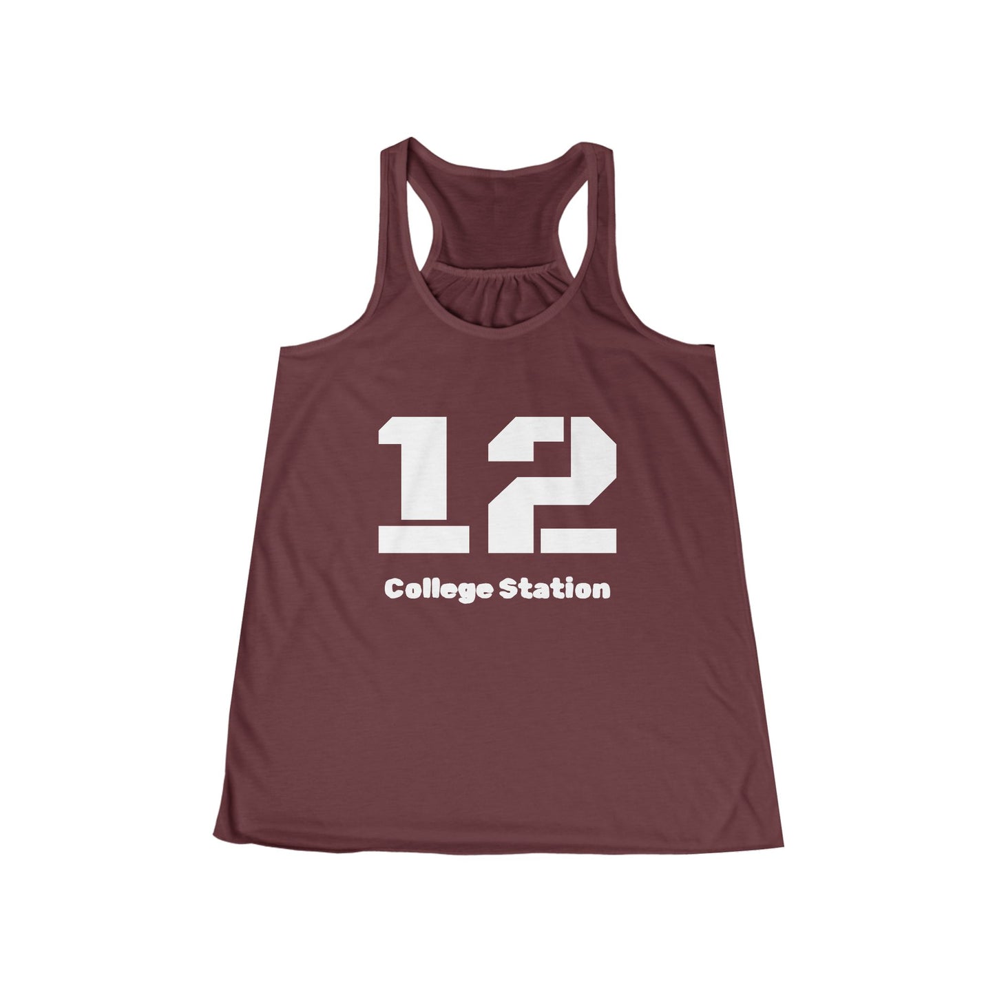 Women's Flowy Racerback Tank, Sporty Tank Top, College Apparel, Casual Summer Wear, Team Spirit Shirt, Gift for Sports Fans