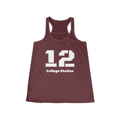 Women's Flowy Racerback Tank, Sporty Tank Top, College Apparel, Casual Summer Wear, Team Spirit Shirt, Gift for Sports Fans