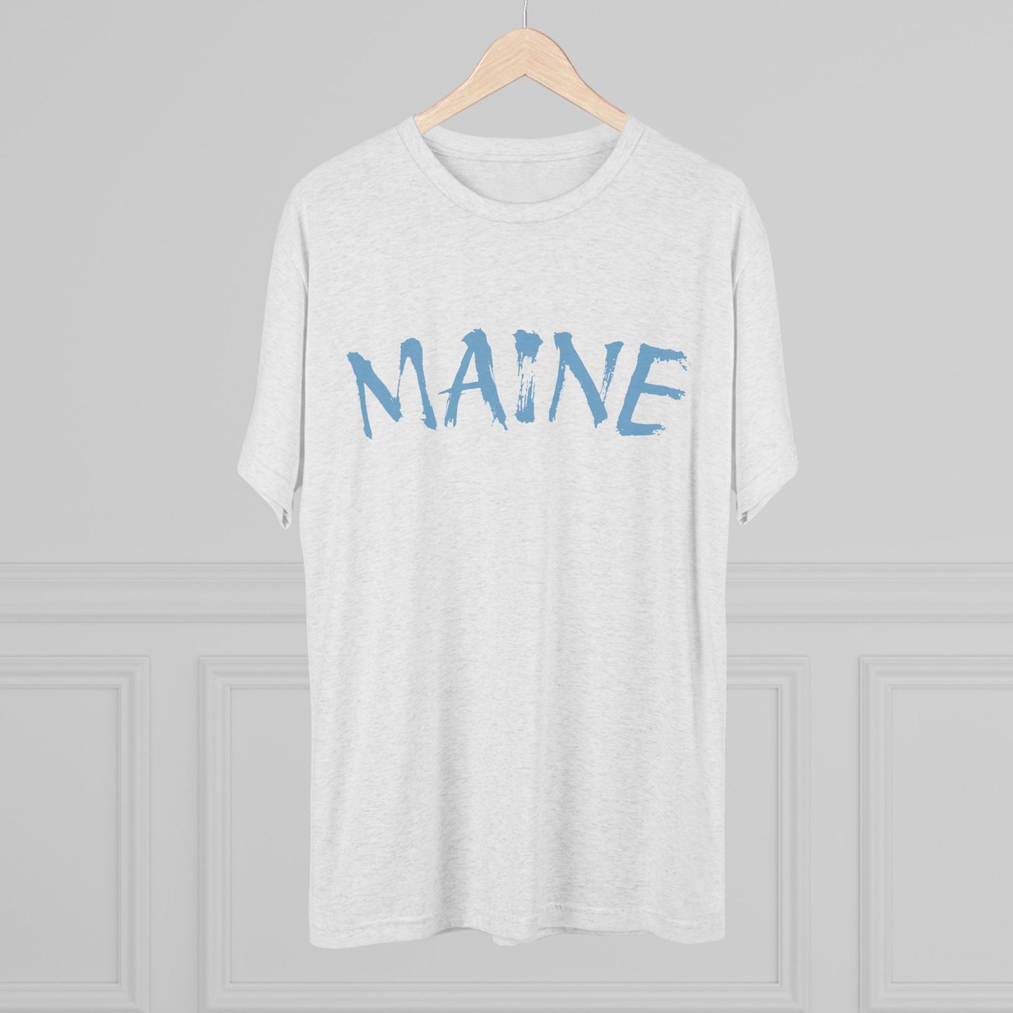 Maine Bear Paw Tee — Coastal State Graphic T-Shirt, Tri-Blend, Ultra Soft T-Shirt, Perfect for Gameday