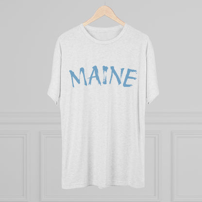 Maine Bear Paw Tee — Coastal State Graphic T-Shirt, Tri-Blend, Ultra Soft T-Shirt, Perfect for Gameday