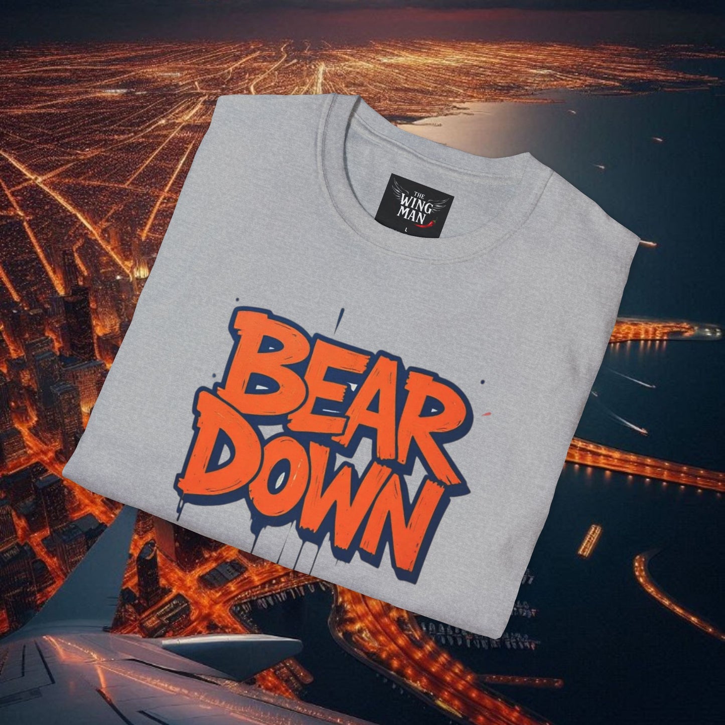 Bear Down Unisex Graphic T-Shirt - Bear Down Design, Casual Wear, Streetwear, Gift for Football Fans, Trendy Everyday Tee