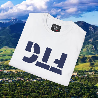 Upside Down FTG Unisex Softstyle T-Shirt - Trendy Fashion Tee, Everyday Comfort, Gift for Bobcat Fans, Gameday Wear, Relaxed Style