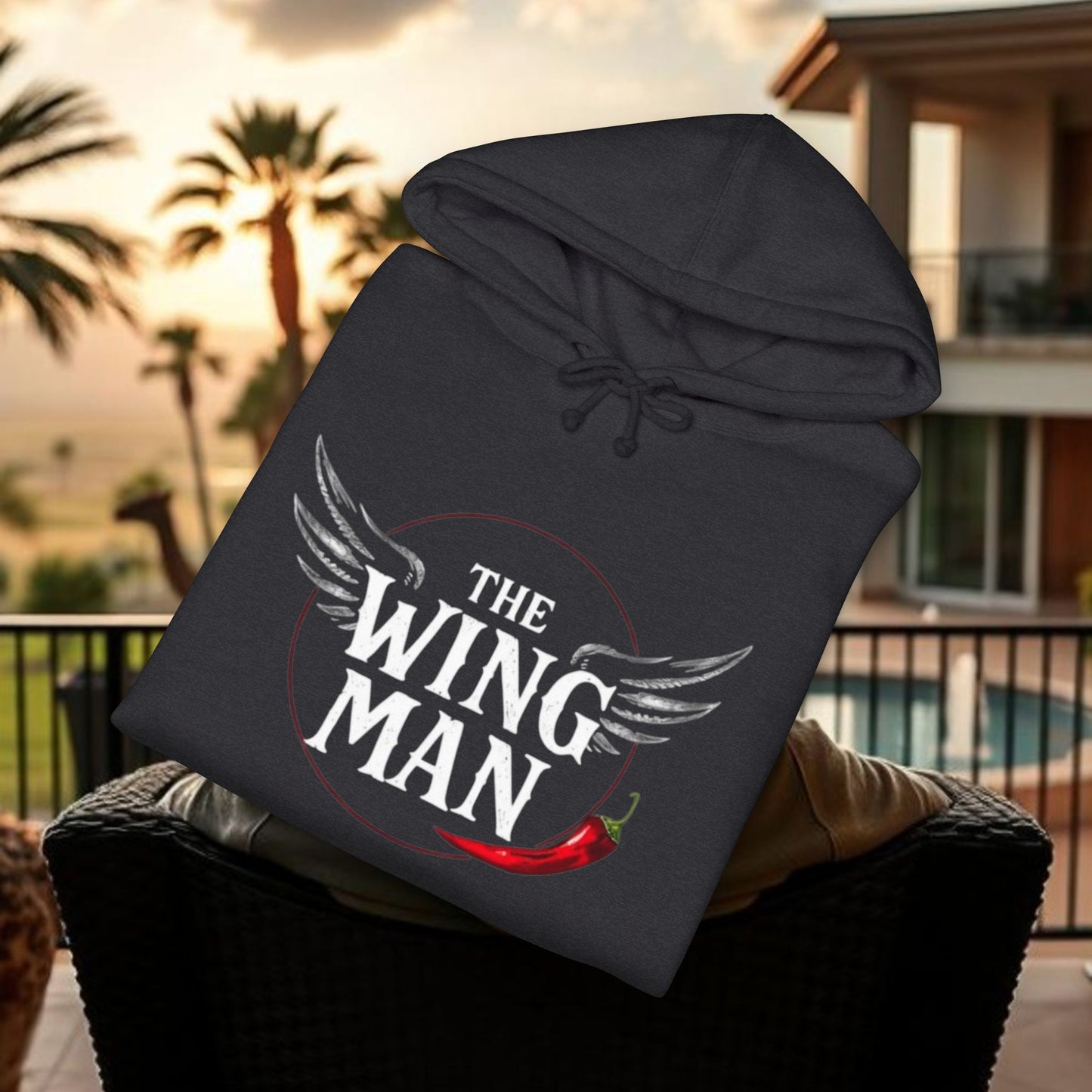 Wingman Hoodie — 'The Wing Man' Graphic Pullover for Friends & Groomsmen