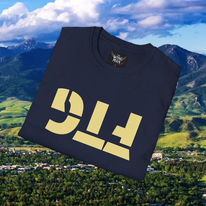 Upside Down FTG Unisex Softstyle T-Shirt - Trendy Fashion Tee, Everyday Comfort, Gift for Bobcat Fans, Gameday Wear, Relaxed Style