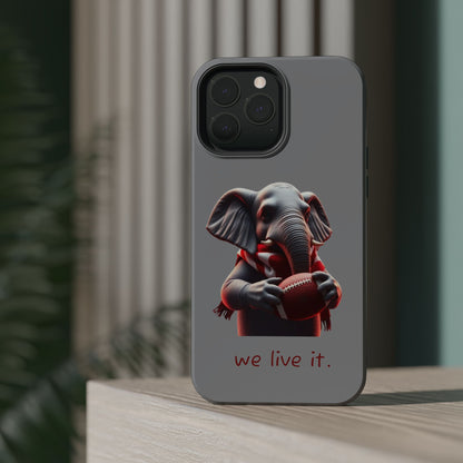 Elephant Football Case - Impact-Resistant Phone Cover, Unique Gift for Sports Lovers, Animal Case for Kids, Fun Accessories, Durable