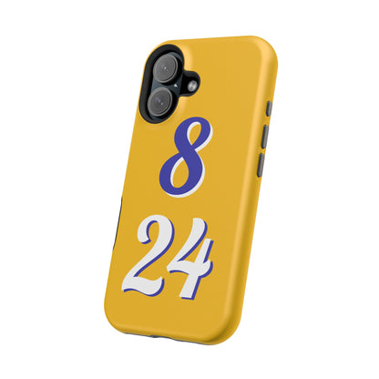 Vibrant Sports Phone Case, 8 24 Tribute, Impact-Resistant Case, Gift for Basketball Fans, Durable Phone Cover, Summer Vibe, Celebration