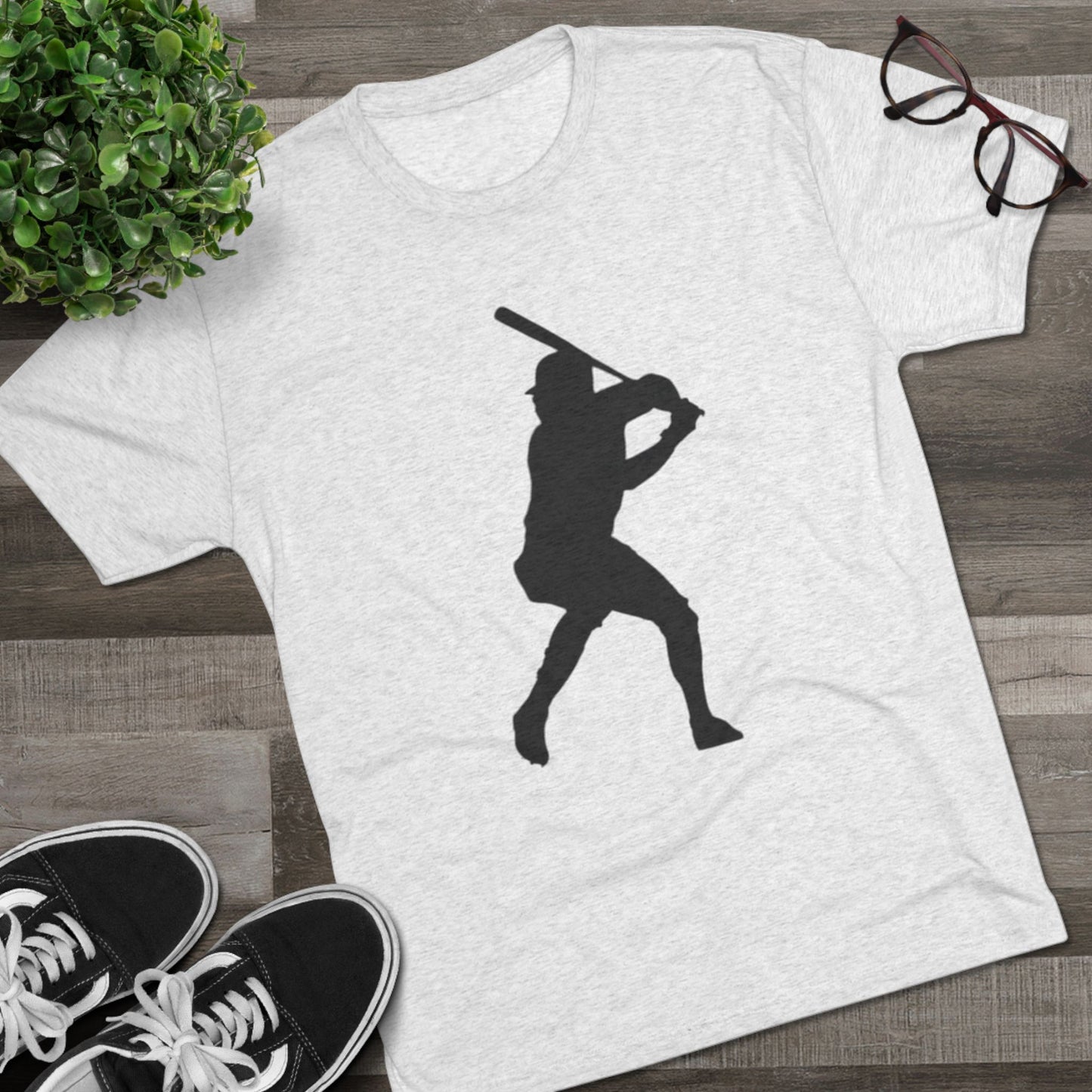 Baseball Stars Batter Silhouette Tee — Back Number '3' Player Shirt