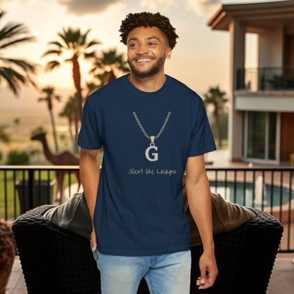 Silent Like Lasagna Graphic T-shirt - Casual Vibe, Streetwear Style, Unisex Tee, Gift for Him/Her, Perfect for Concerts