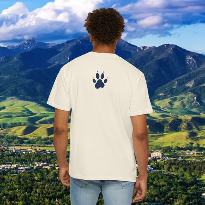Stylish Unisex T-Shirt with Bold 41 Graphic and Paw Print, Perfect for Gameday and Tailgates.