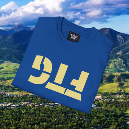 Upside Down FTG Unisex Softstyle T-Shirt - Trendy Fashion Tee, Everyday Comfort, Gift for Bobcat Fans, Gameday Wear, Relaxed Style