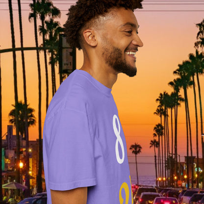 Legend Tribute Unisex Garment-Dyed T-Shirt with '8 & 24' and 'Bean' Text - Casual Wear, Gift for Friends