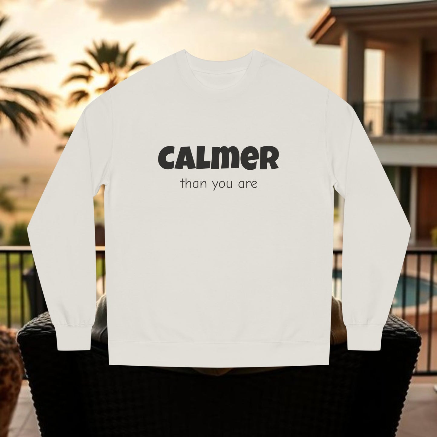Calmer Than You Are Sweatshirt, Cozy Gift for Friends, Relaxed Style, Unisex Outerwear, Casual Layering