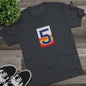 Legends - Retro Number 5 Baseball T‑Shirt — Sunset Stripe Jersey Graphic