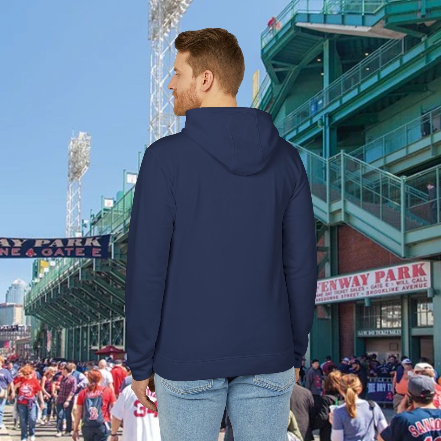 Dirty Water Unisex Fleece Hoodie with Boston Dirty Water Design, Cozy Casual Wear, Gift for Baseball Fans