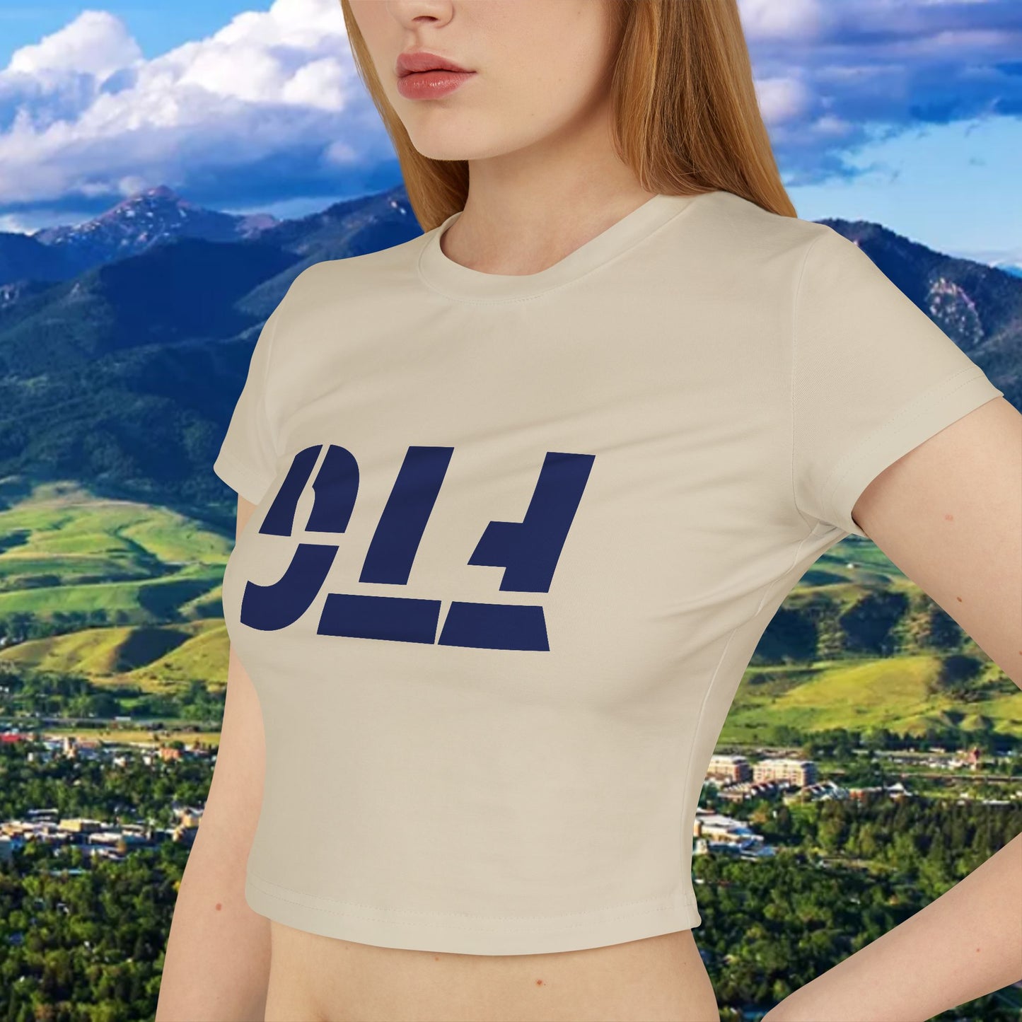 Upside Down FTG Stylish Women's Baby Tee - Trendy Crop Top, Casual Outfits, Birthday Gift, Bobcat Games, Everyday Essentials