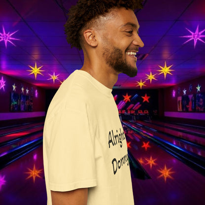 Vintage Garment-Dyed T‑Shirt — Minimal Retro Bowling Vibe, Lebowski Reference, Alright Donny