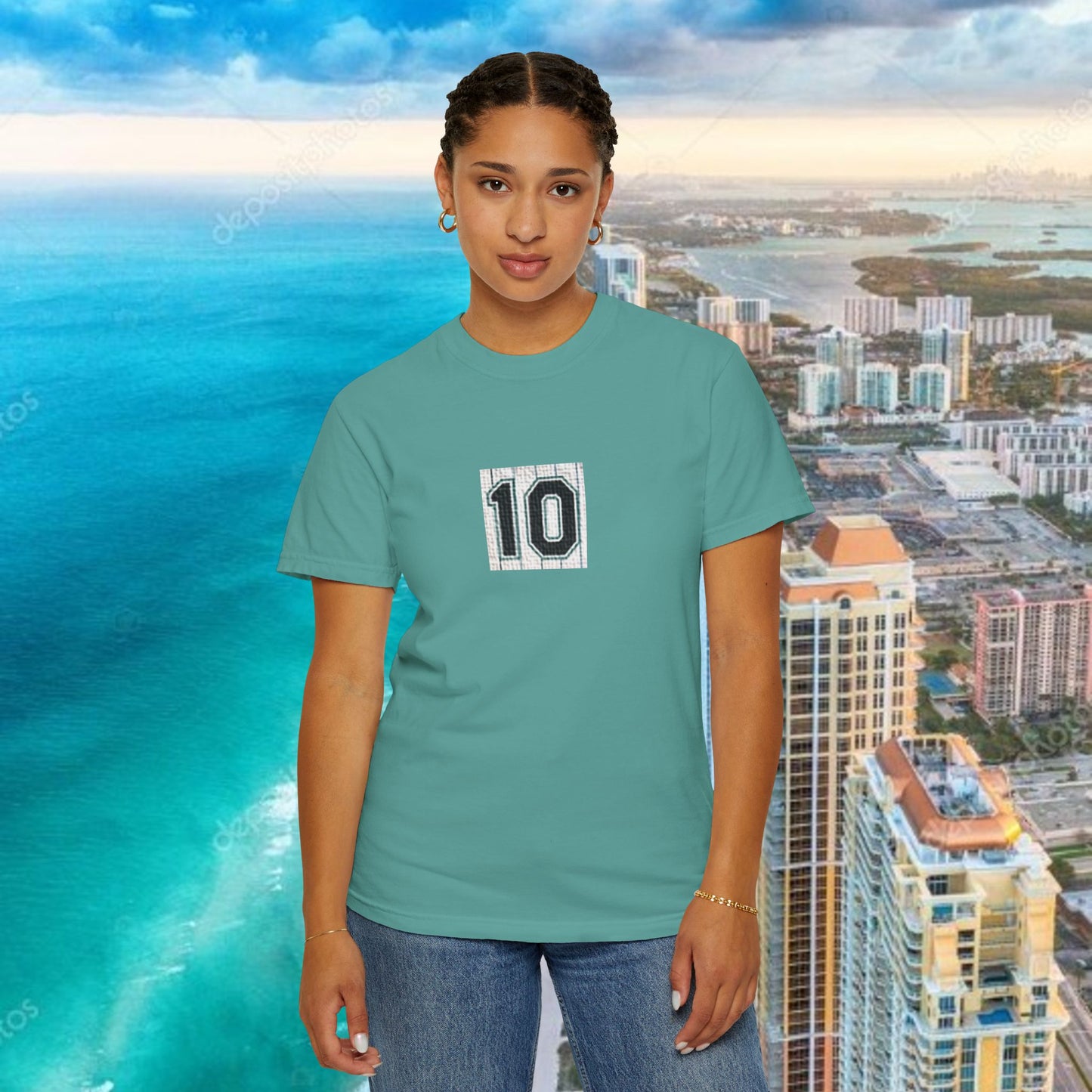 Legends Unisex Garment-Dyed T-Shirt with Cool Number Design, Casual Wear, Gary Sheffield Fans, , Summer Fashion, Relaxed Fit Tee