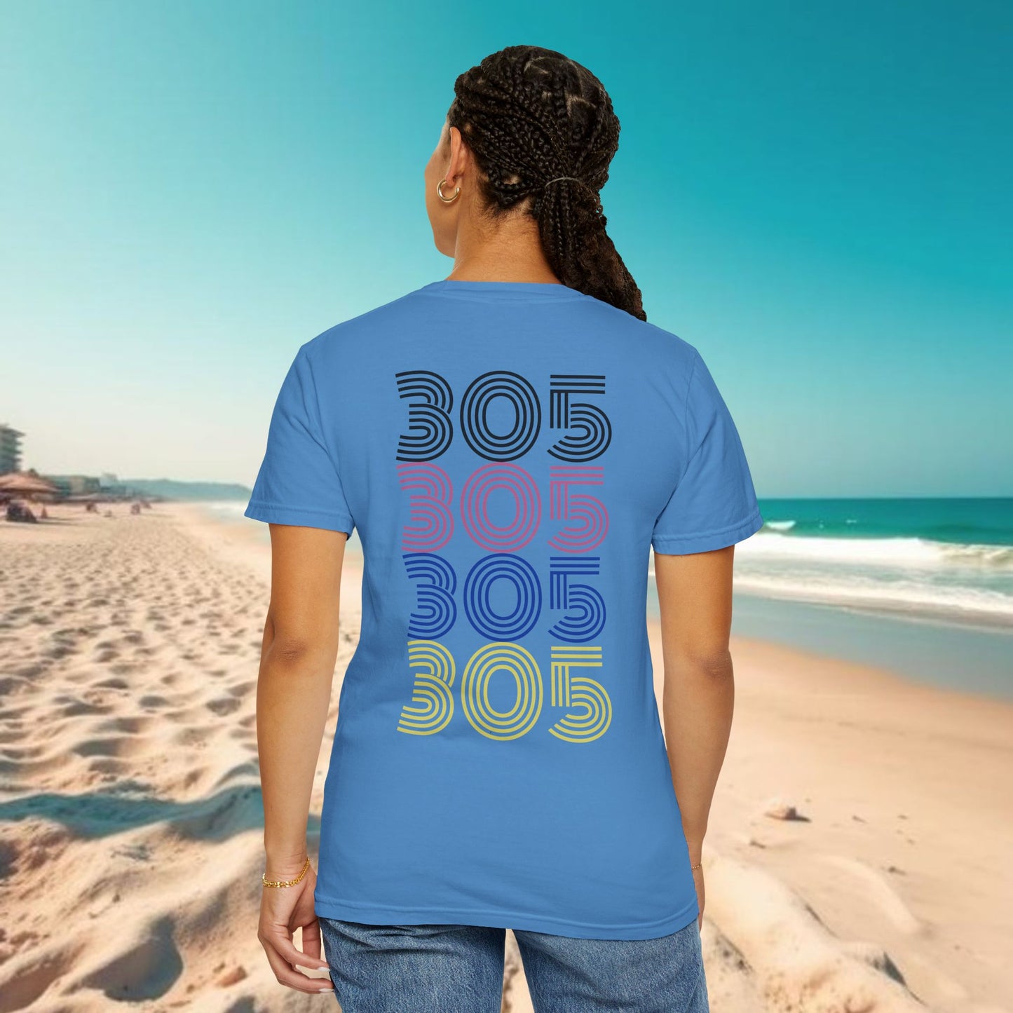 Miami Garment-Dyed T-Shirt - Vibrant Coastal Style, Unisex Summer Tee, Beachwear, Travel Souvenir, Gift for Miami Lovers