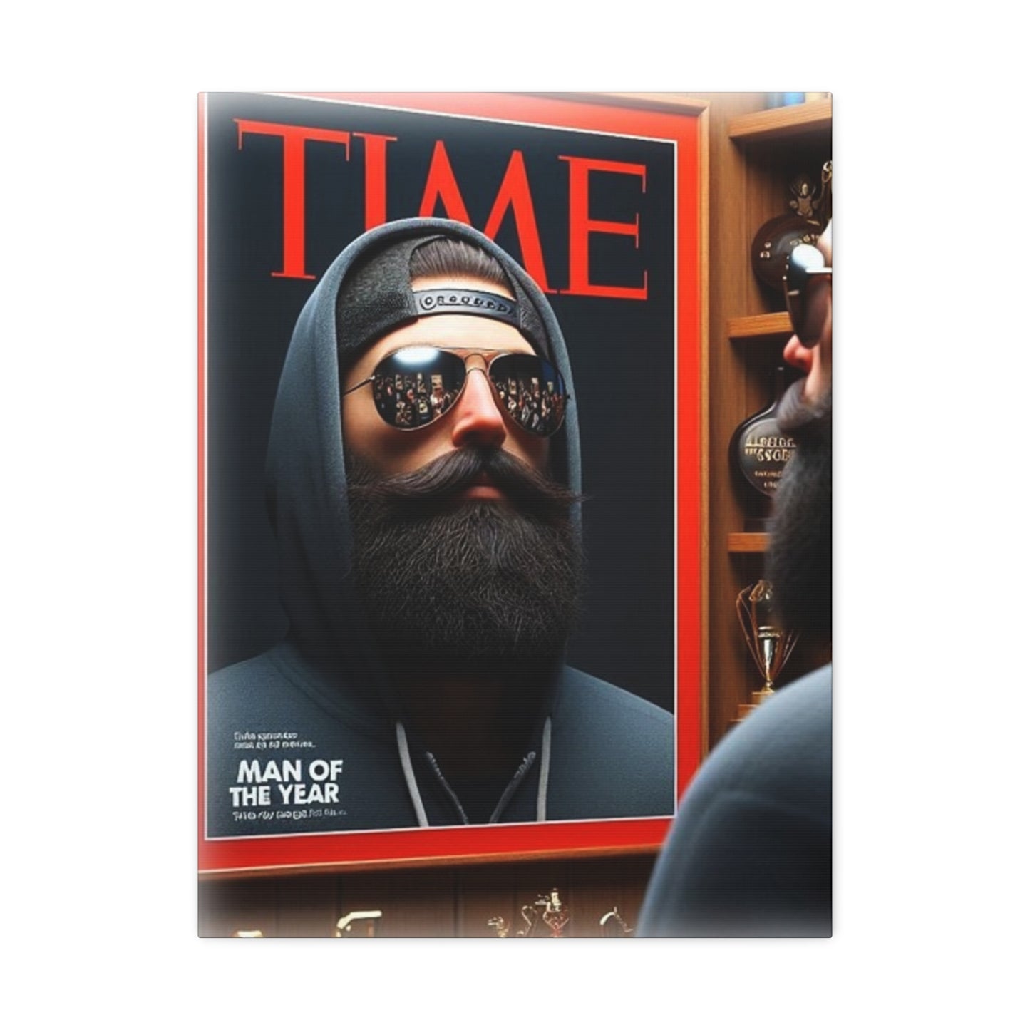 Man of the Year Canvas Art Print, Gift for Him, Cool Wall Decor, Unique Art Piece for Friends, Men's Room Decor, Birthday Gift Idea