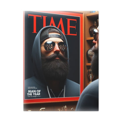 Man of the Year Canvas Art Print, Gift for Him, Cool Wall Decor, Unique Art Piece for Friends, Men's Room Decor, Birthday Gift Idea