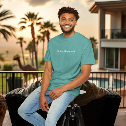 Unbothered Garment-Dyed T-Shirt, Relaxed Fit Tee, Casual Everyday Wear, Gift for Friends, Relaxation Apparel, Trendy Summer Top