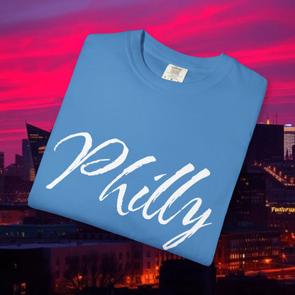 Philly Script T-Shirt — Handwritten City Pride Tee, Ultra Soft and Comfortable T-Shirt for any gameday.