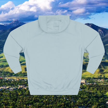 Bobcat Paw Print Fleece Hoodie, Cozy Sweatshirt, Casual Outdoor Wear, Unique Gift for Cat Fans, Montana State Fans