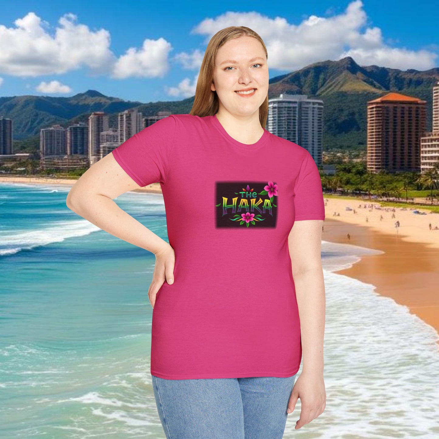 T-Shirt with HAKA Design, Tropical Vibe Tee, Perfect for Hawaii Fans, Unisex Graphic Tee, Summer Essentials, Gift for Friends