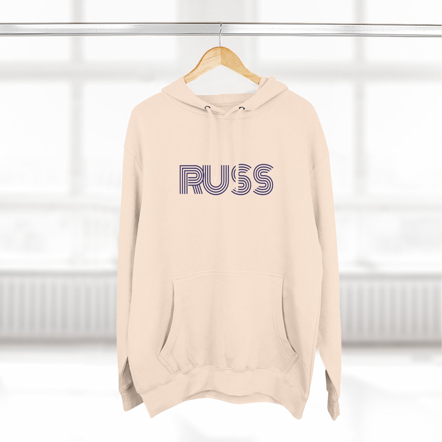 Russ Fleece Hoodie with RUSS Design, Perfect for Relaxation, Gifts, and Casual Outings, Urban Fashion, Rapper Hoodie