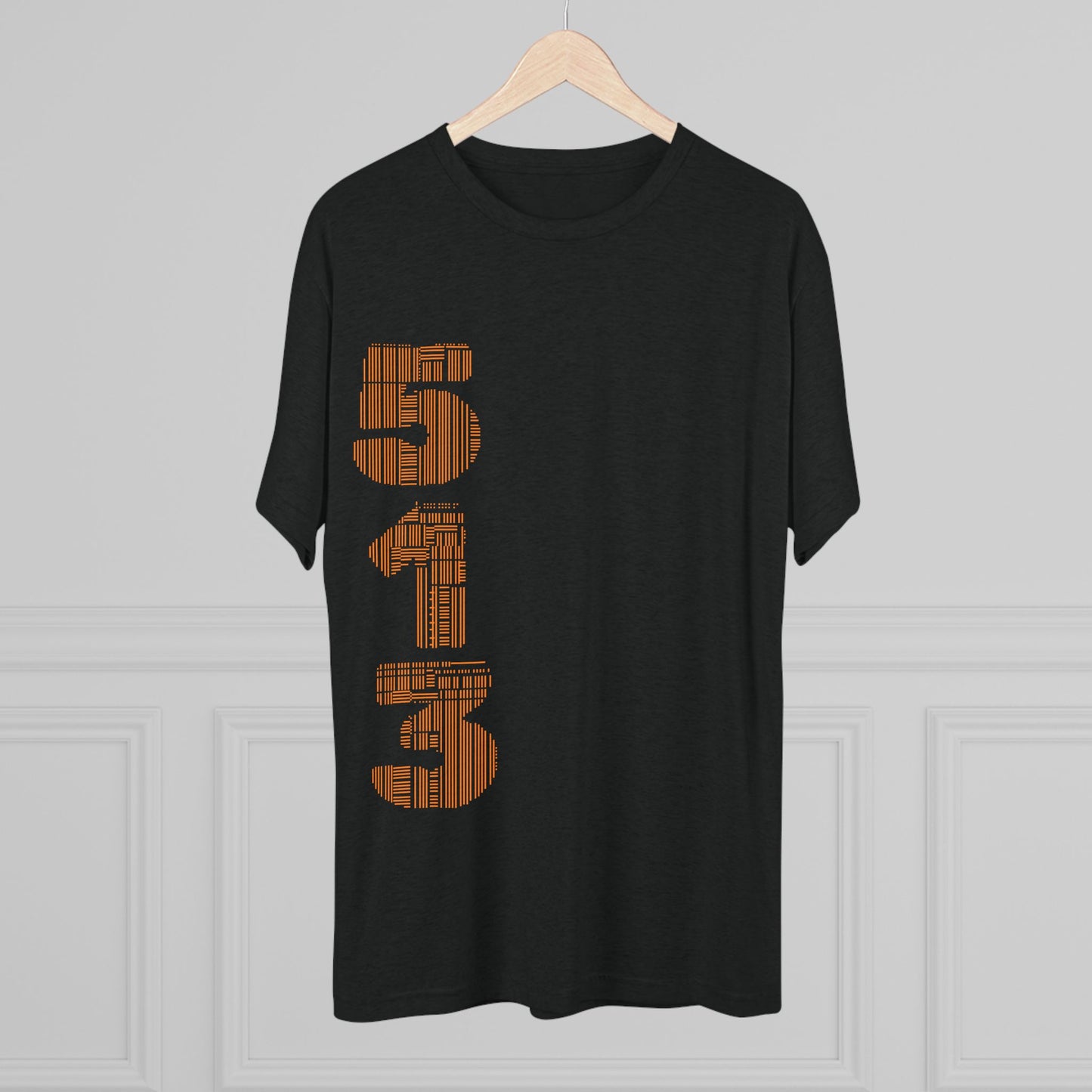 Cincinnati 513 Tiger T-Shirt — Vertical 513 Design with Fierce Tiger Graphic