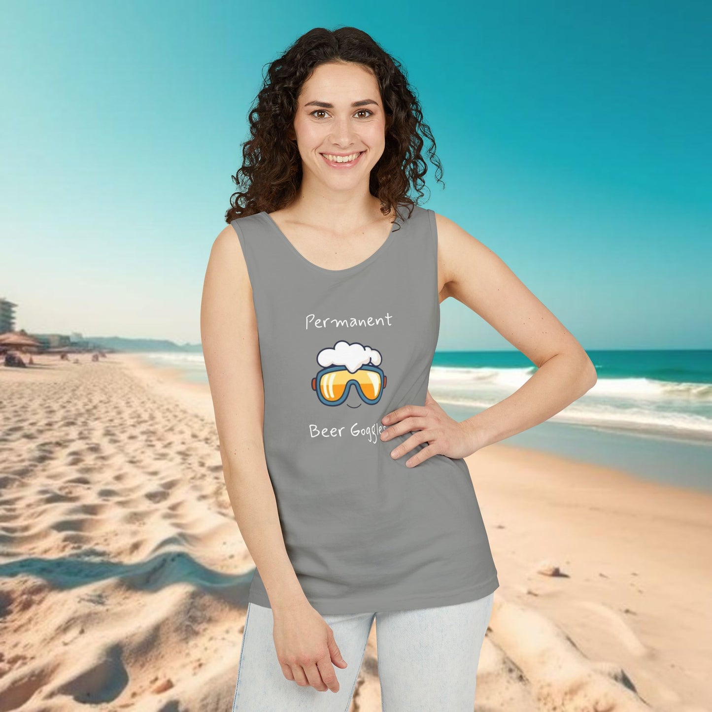 Beer Goggles Tank Top, Unisex Tank, Summer Apparel, Beachwear, Funny Gift, Pool Party Top