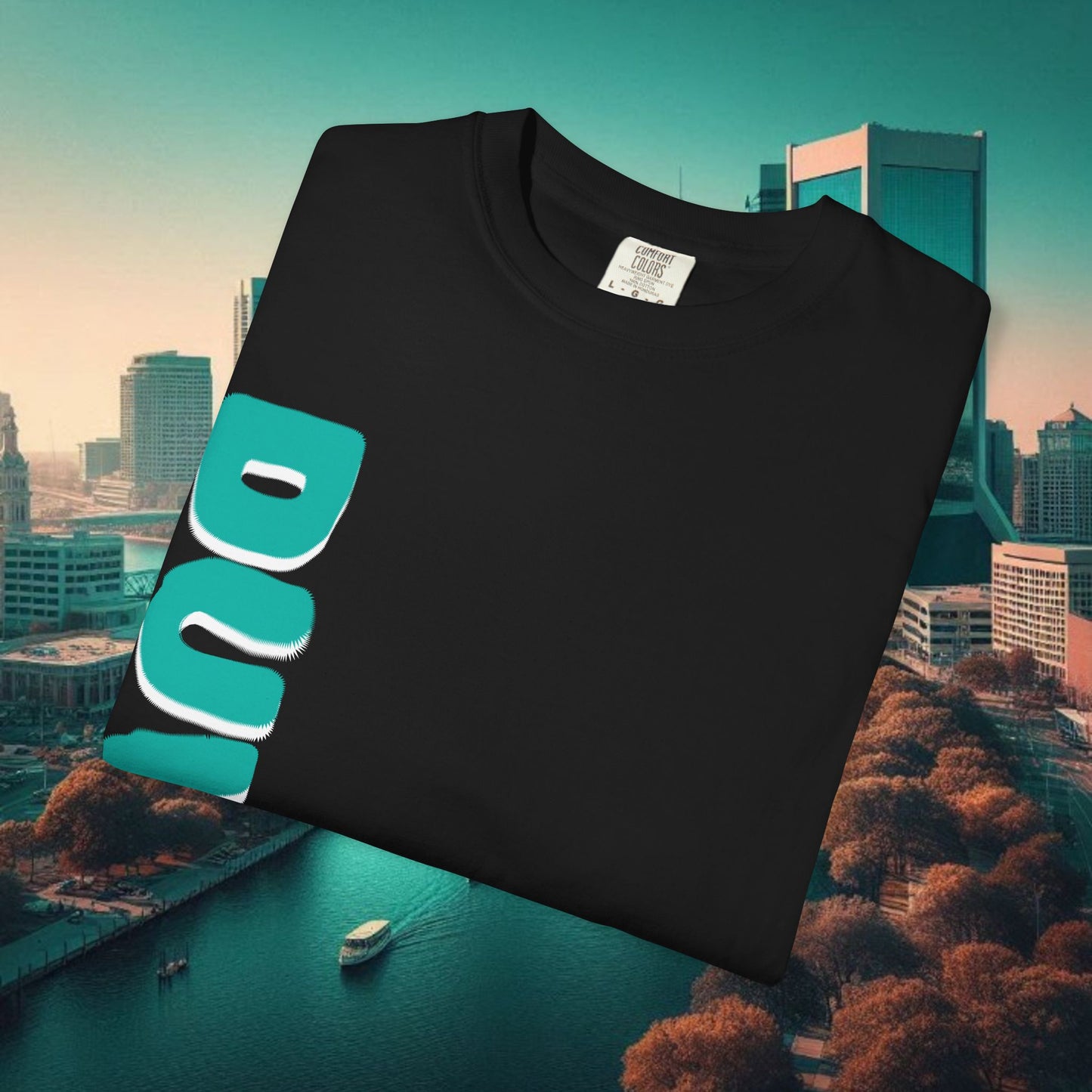 Duval Stylish T-Shirt — Jacksonville Pride Vertical DUVAL Design, Front and Back Designs