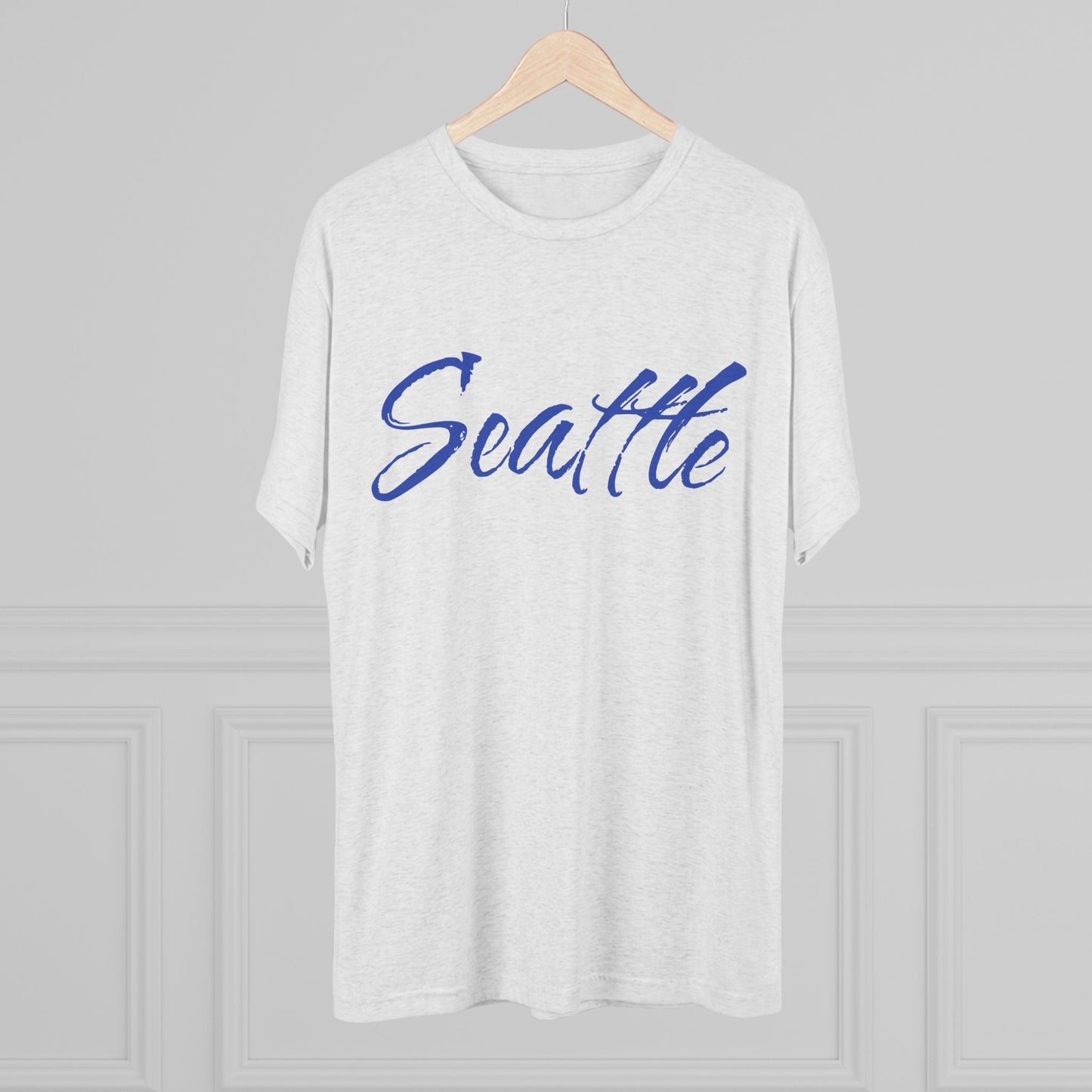Seattle Script Tee — Casual City Souvenir T-Shirt, Perfect for Gameday, Tri-Blend Soft Material