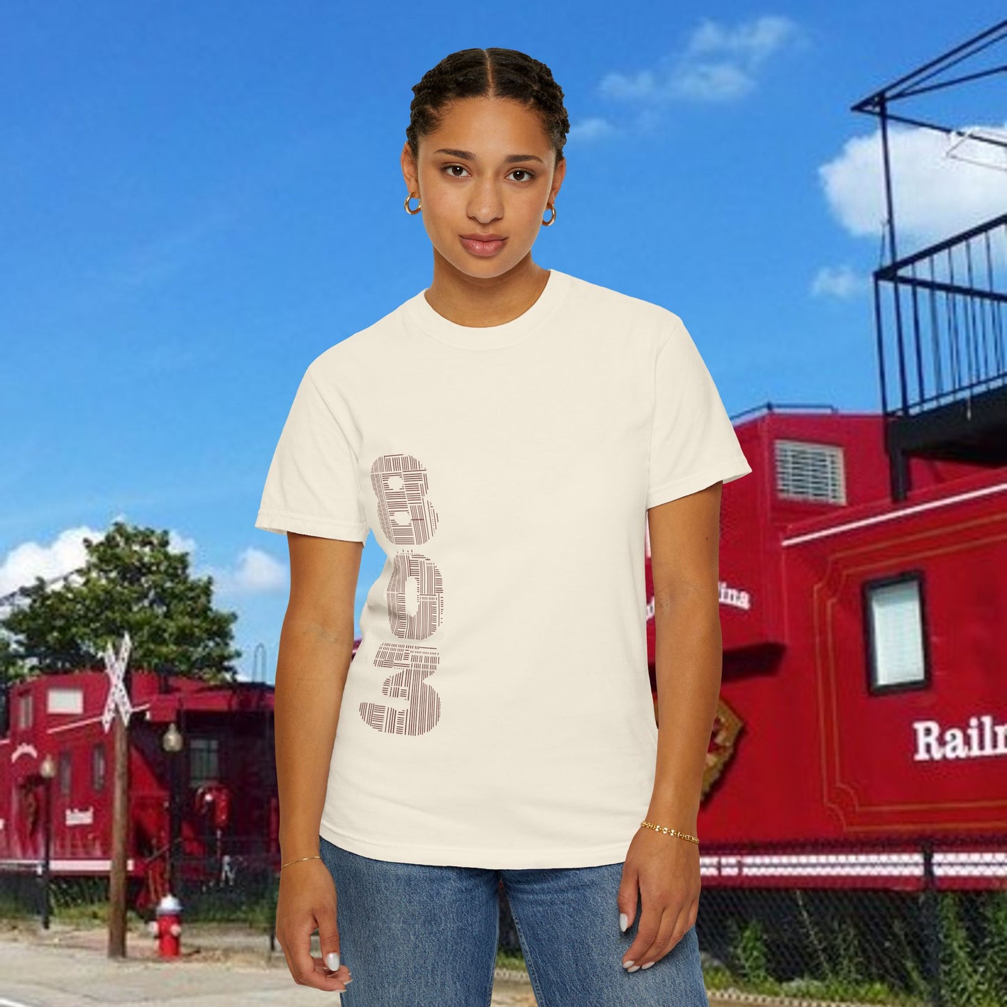 Rooster Graphic T-Shirt — Vertical '803' Design & Bold Red Rooster