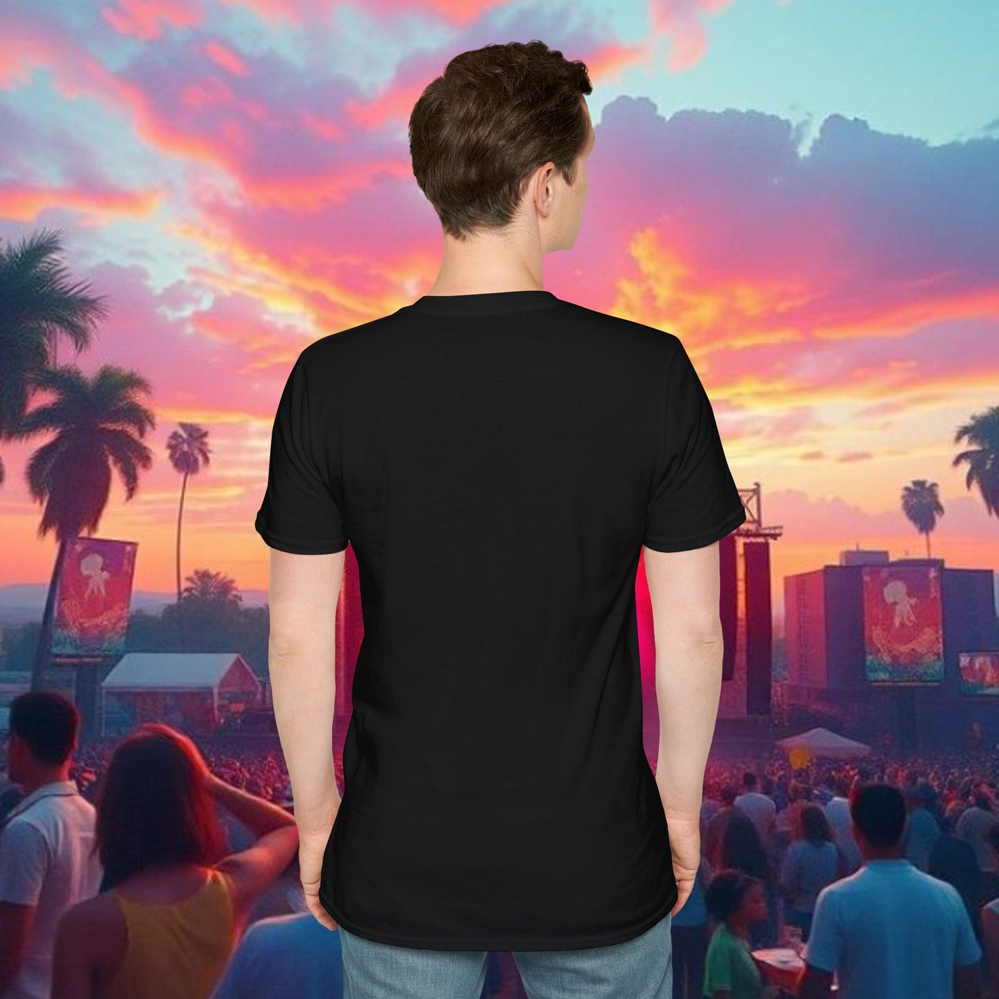 Colorful Acoustic Guitar T-Shirt, Music Lover's Tee, Festival Wear, Gift for Musicians, Vibrant Graphic Shirt