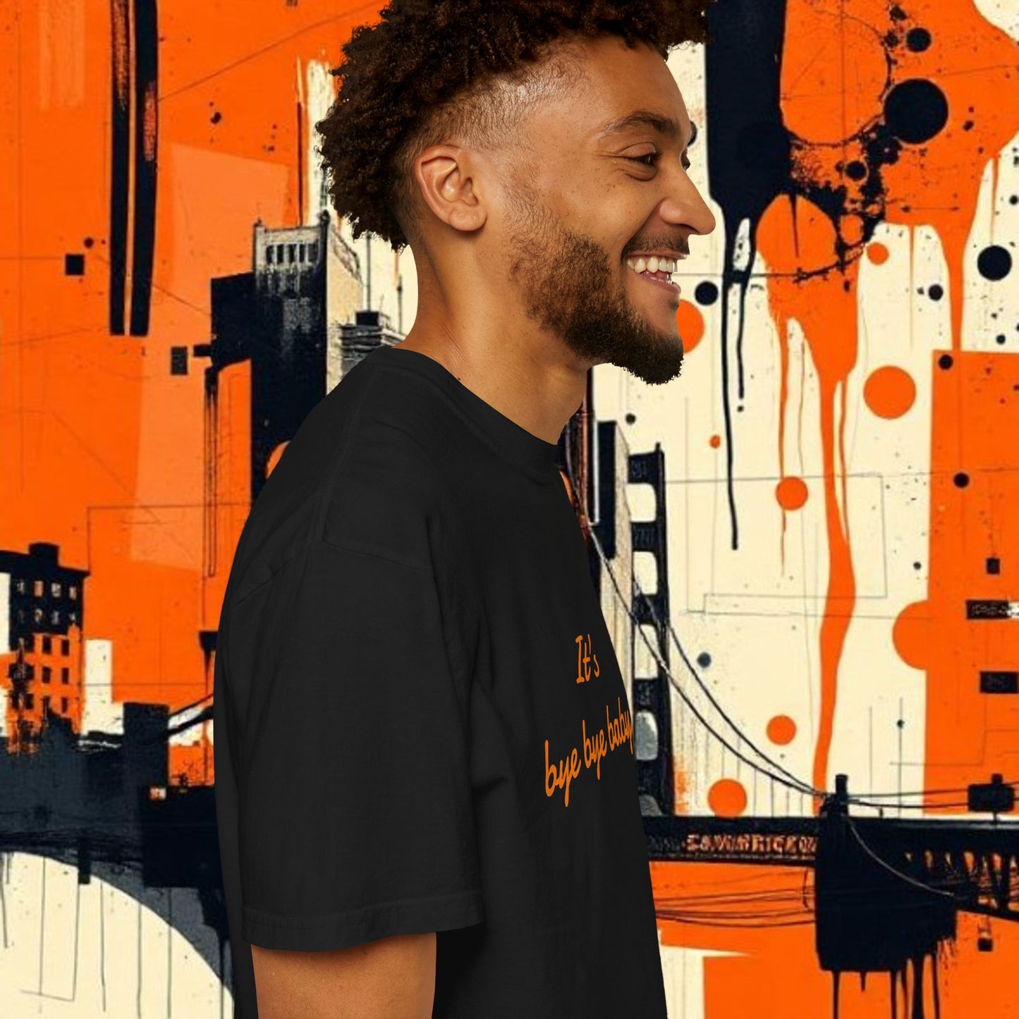 Bye Bye Baby Unisex Garment-Dyed T-Shirt, Fun Graphic Tee, Giants Fan Apparel, Casual Wear, Cute Statement Shirt, Summer Fashion