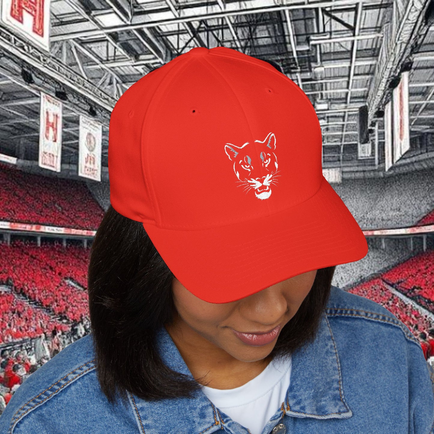 Cougar Embroidered Cap - Perfect for Outdoor Adventures, Gifts, Casual Wear, Festivals, and Sports and Houston Gameday