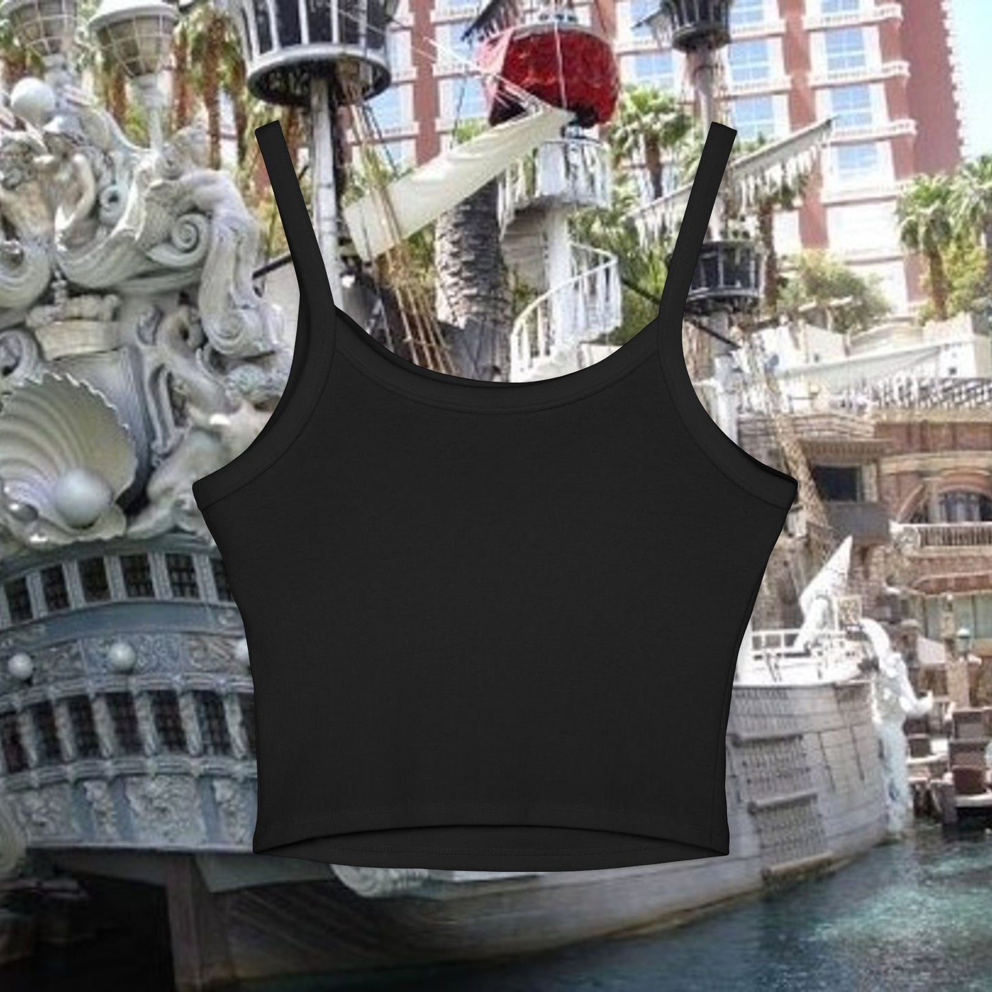 Black and Silver Women's Spaghetti Strap Tank Top, Always Bet on Black, Casual Summer Wear, Festival Clothing, Las Vegas Apparel