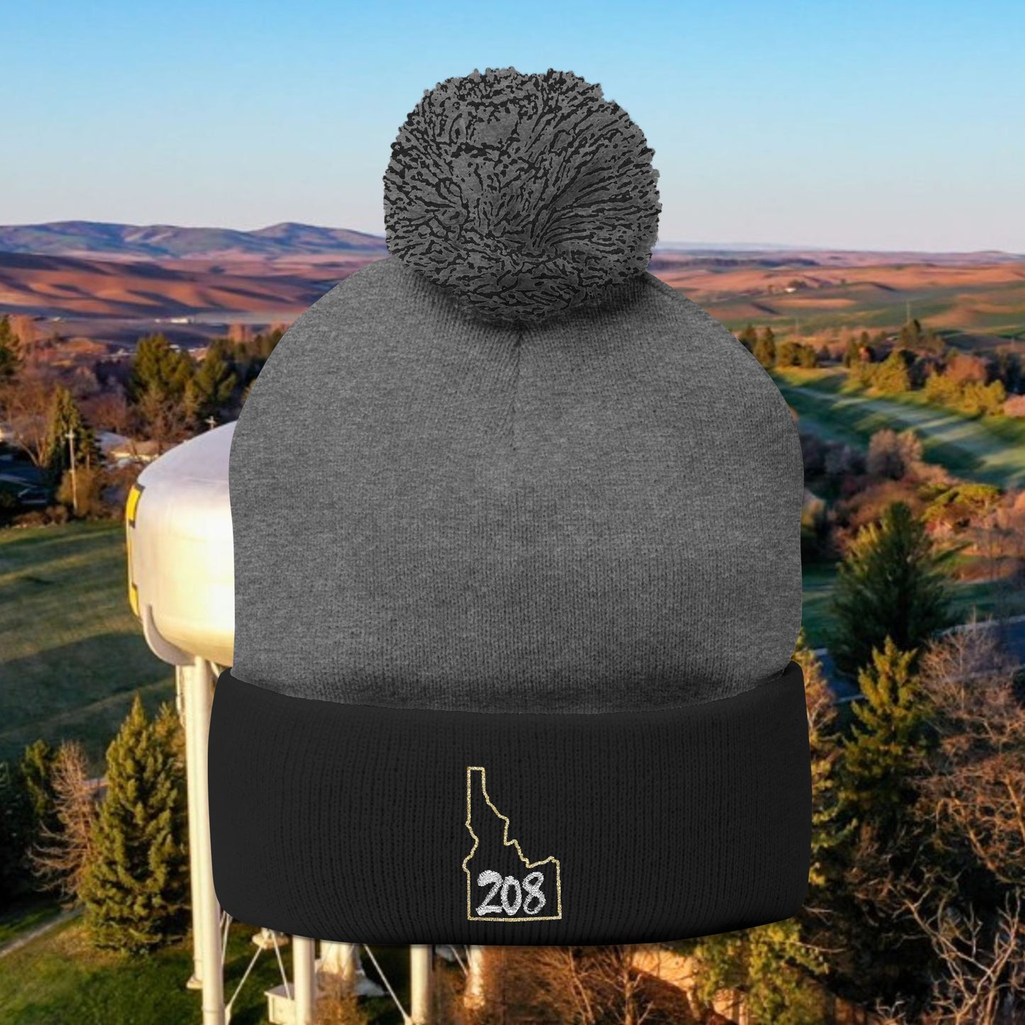 Idaho Pom-Pom Knit Cap (Embroidery), Winter Beanie Hat, Team Spirit Apparel, College Football Fan Gift, Accessories