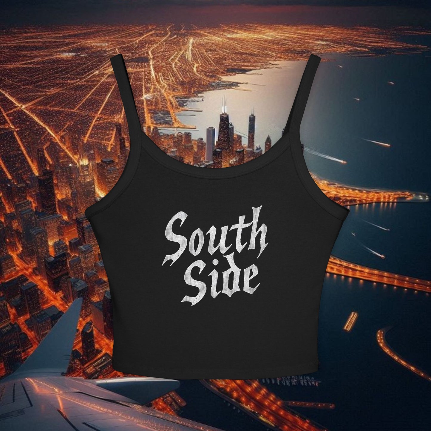 South Side Women's Spaghetti Strap Tank Top, Casual Summer Apparel, Vintage Graphic Tee, Music Festival Outfit, Gift for Her, Beachwear