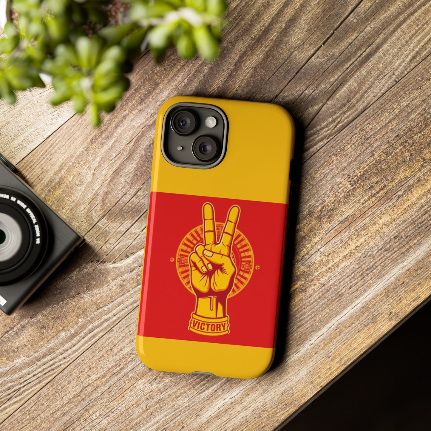 Victory Inspired Symbol Phone Case, Tough Phone Cover, Gift for Empowerment, Inspirational Tech Accessory, Unique Phone Protection