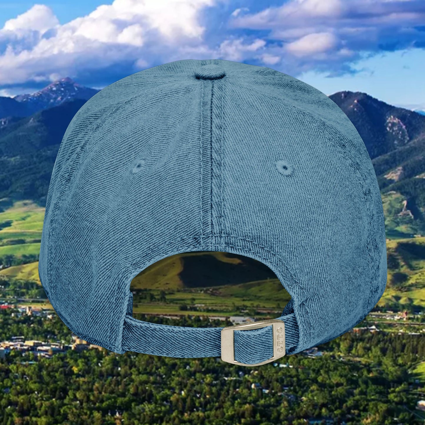 Montana Paw Print Denim Hat, Embroidered Hat, Casual Wear, Gift for Bobcat Fans, Outdoor Adventure Cap, Summer Accessories