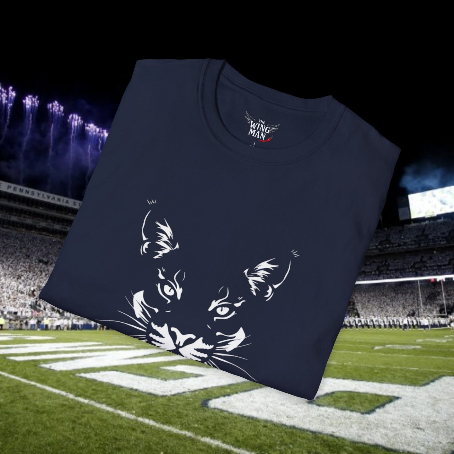 Fierce Silhouette Graphic T-Shirt, Unisex Tee, Gameday Shirt, Casual Wear, College Fashion, Gift for White Out Game
