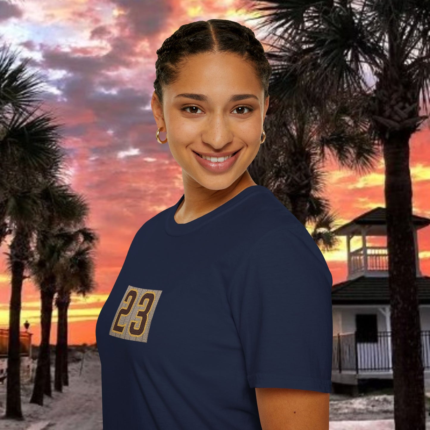 Baseball Stars Unisex Softstyle T-Shirt with Retro 23 Design, Casual Wear, Gift for Sports Lovers, Baseball Fans