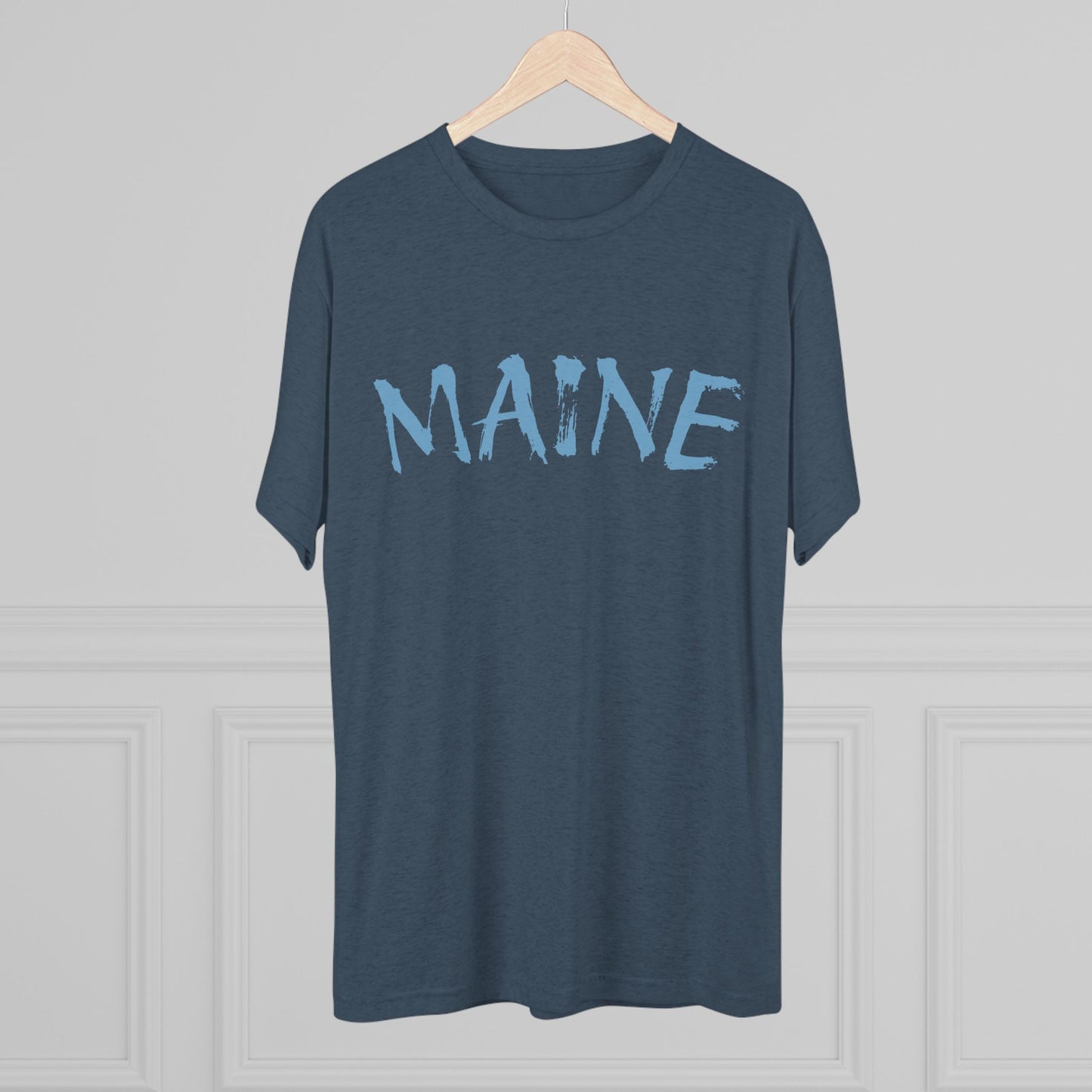Maine Bear Paw Tee — Coastal State Graphic T-Shirt, Tri-Blend, Ultra Soft T-Shirt, Perfect for Gameday