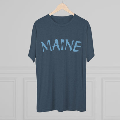 Maine Bear Paw Tee — Coastal State Graphic T-Shirt, Tri-Blend, Ultra Soft T-Shirt, Perfect for Gameday