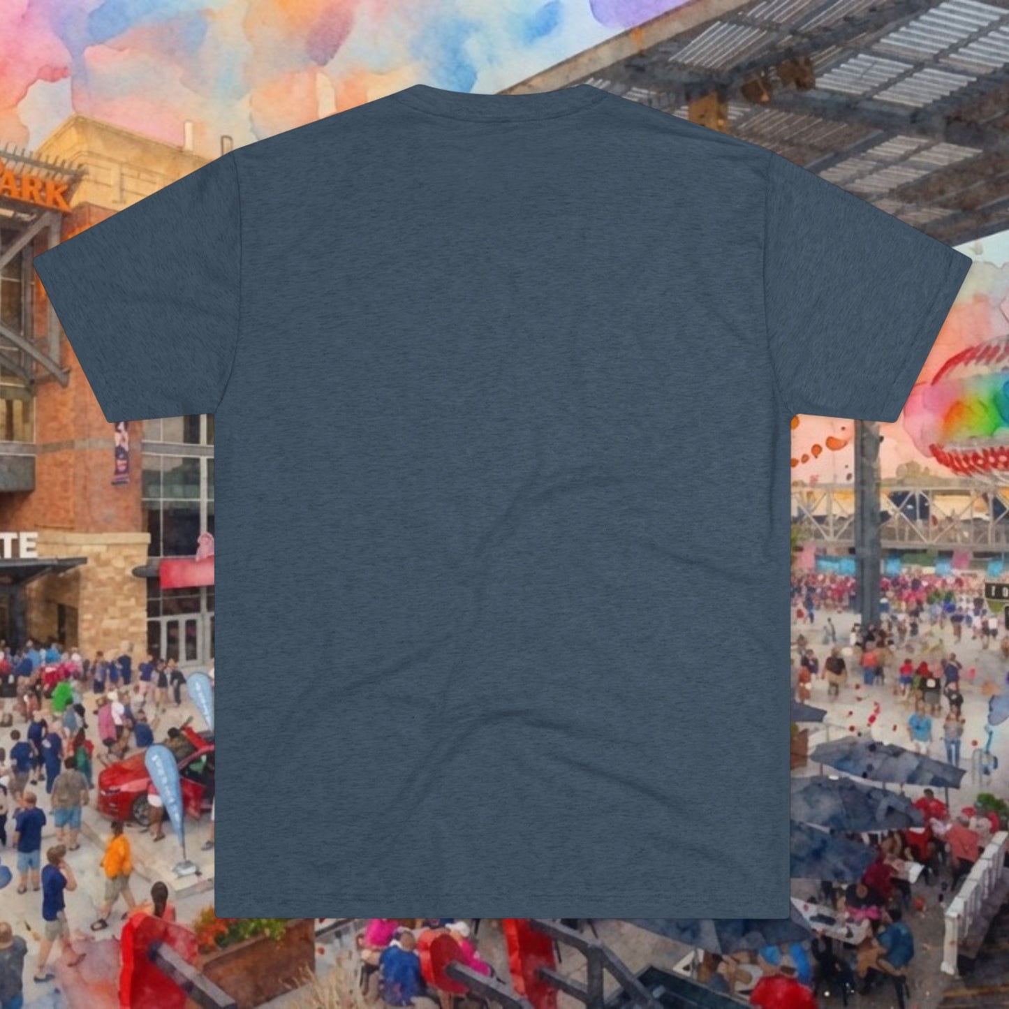 Atlanta Script Tee — Red Diagonal City Name T-Shirt, Tri-Blend Super Soft Style T-Shirt, Perfect for Gameday or a Night Out