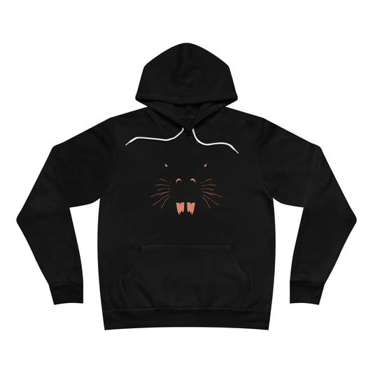 Silhouette Pullover Hoodie — Minimal Graphic Black Hoodie, Perfect for Gameday
