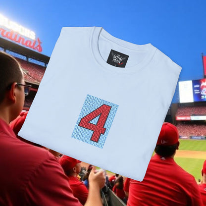 Legends Number 4 Unisex Softstyle T-Shirt, Casual Tee, Gift for Baseball Fans, Birthday Present, Everyday Wear, Unique Style