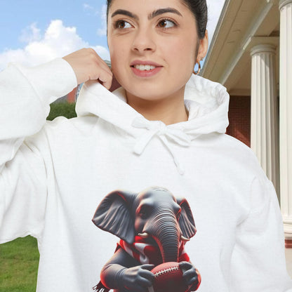 Elephant Graphic Hoodie for College Sports' Lovers, Cozy Unisex Sweatshirt, Unique Gift for Football Fans